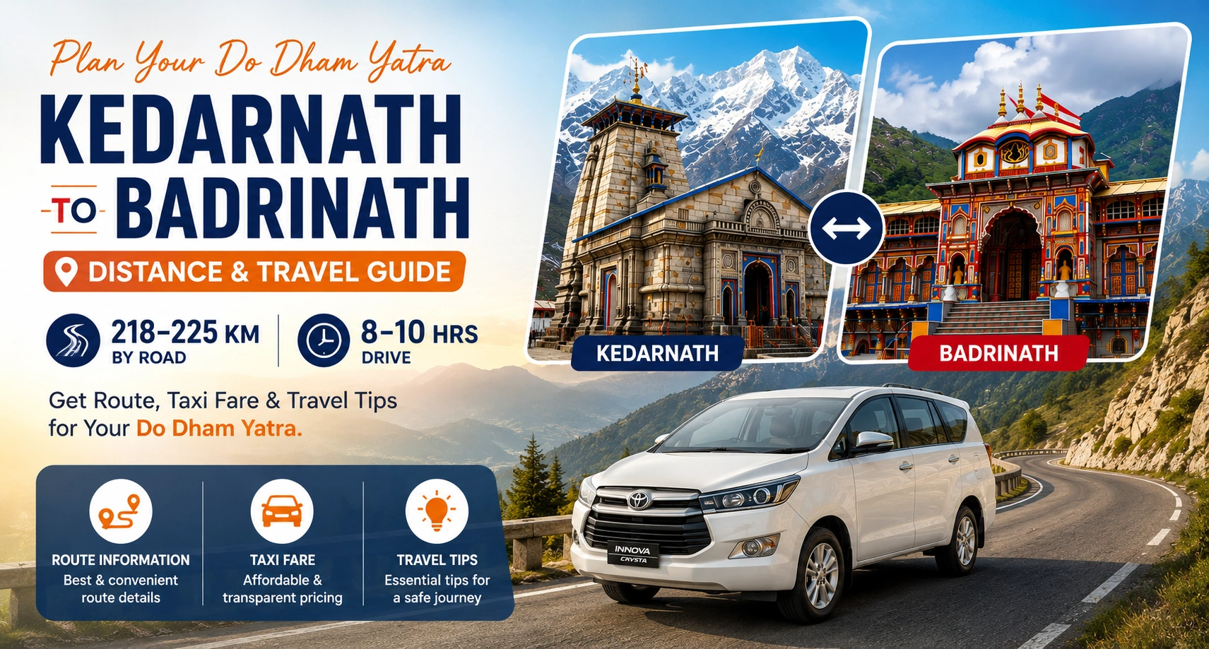 kedarnath to badrinath taxi services