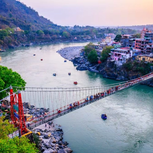 Ganga river ghat in Rishikesh