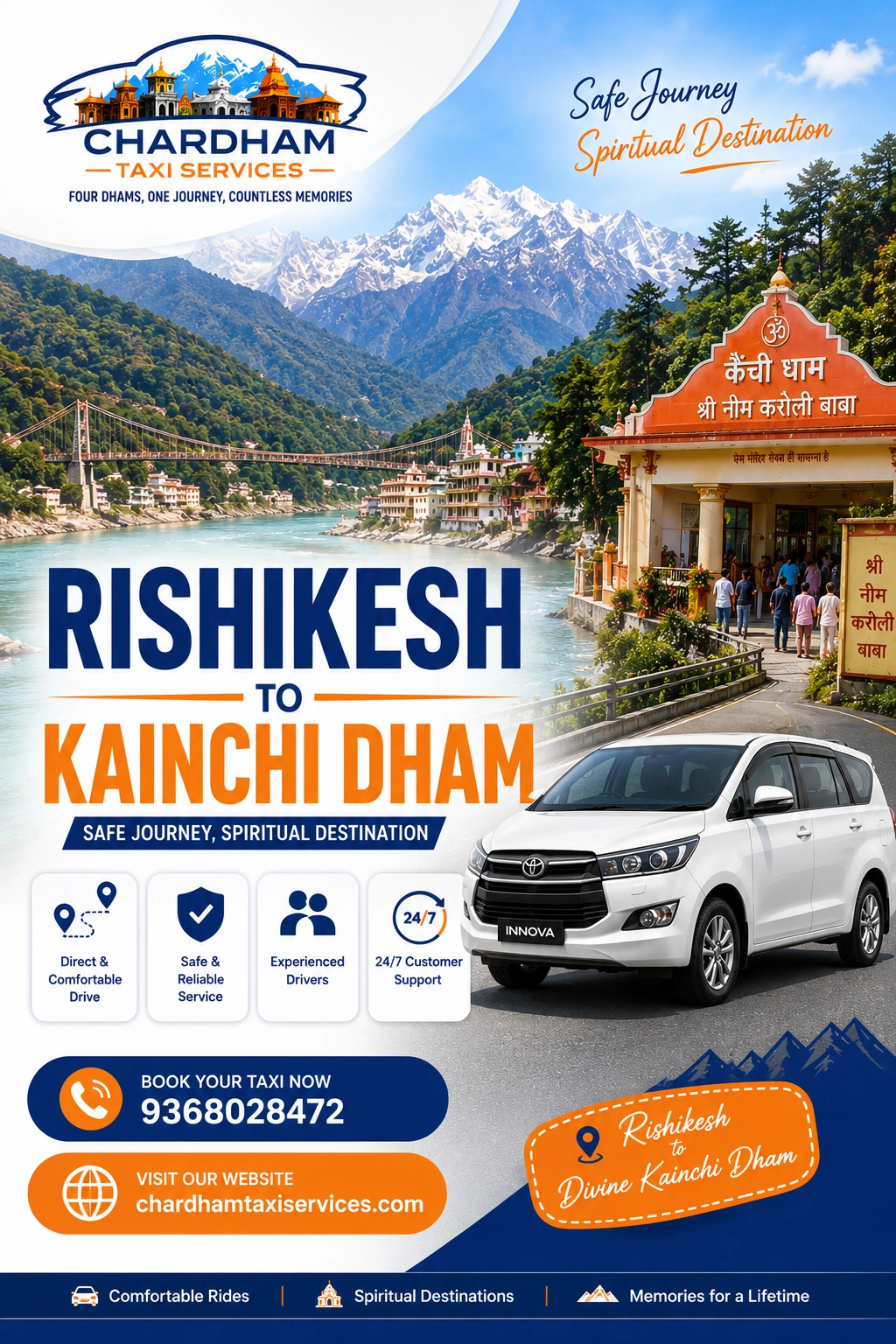 Rishikesh to Kainchi Dham route map