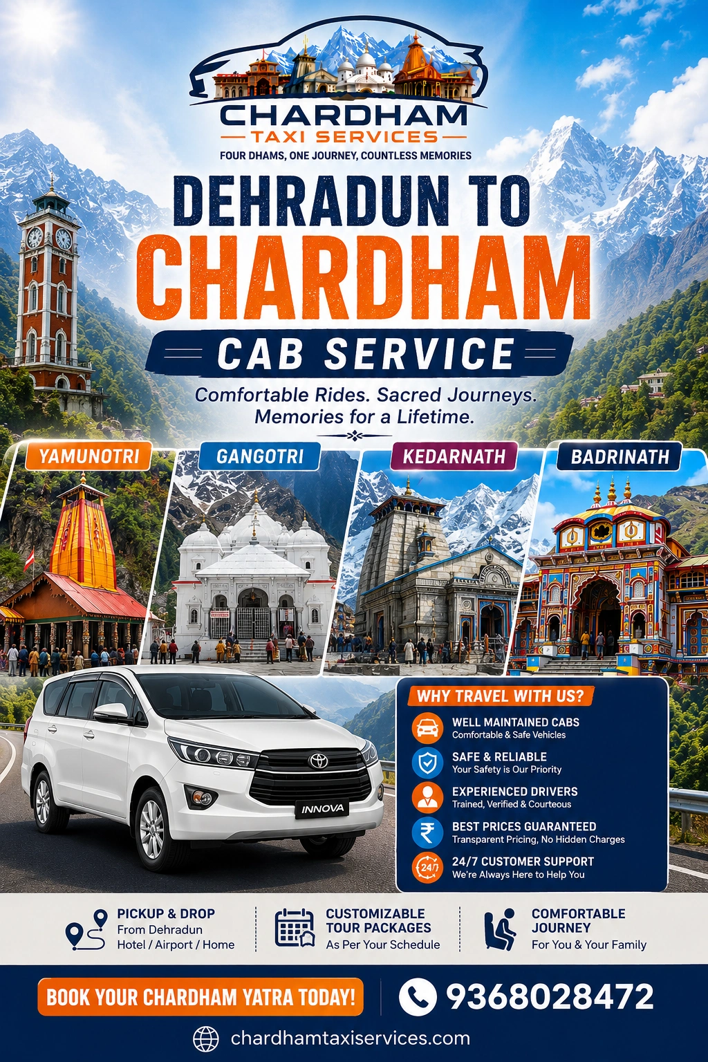 Taxi driving on a Char Dham hill route from Dehradun