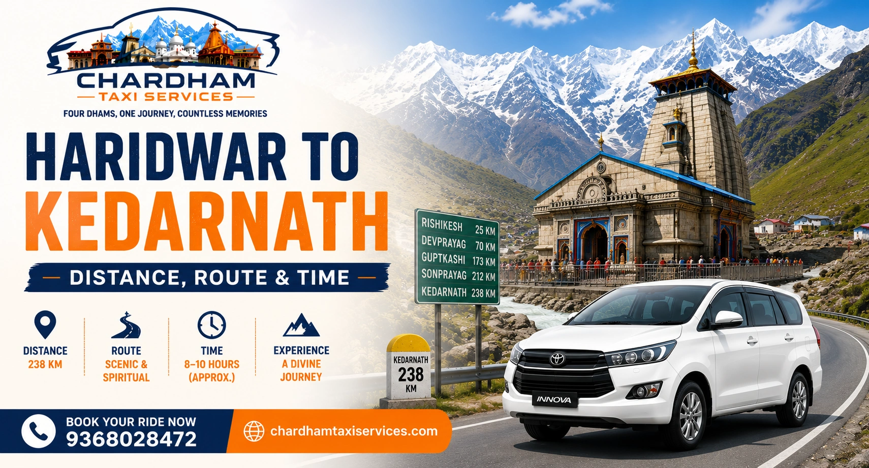 haridwar to kedarnath round trip taxi