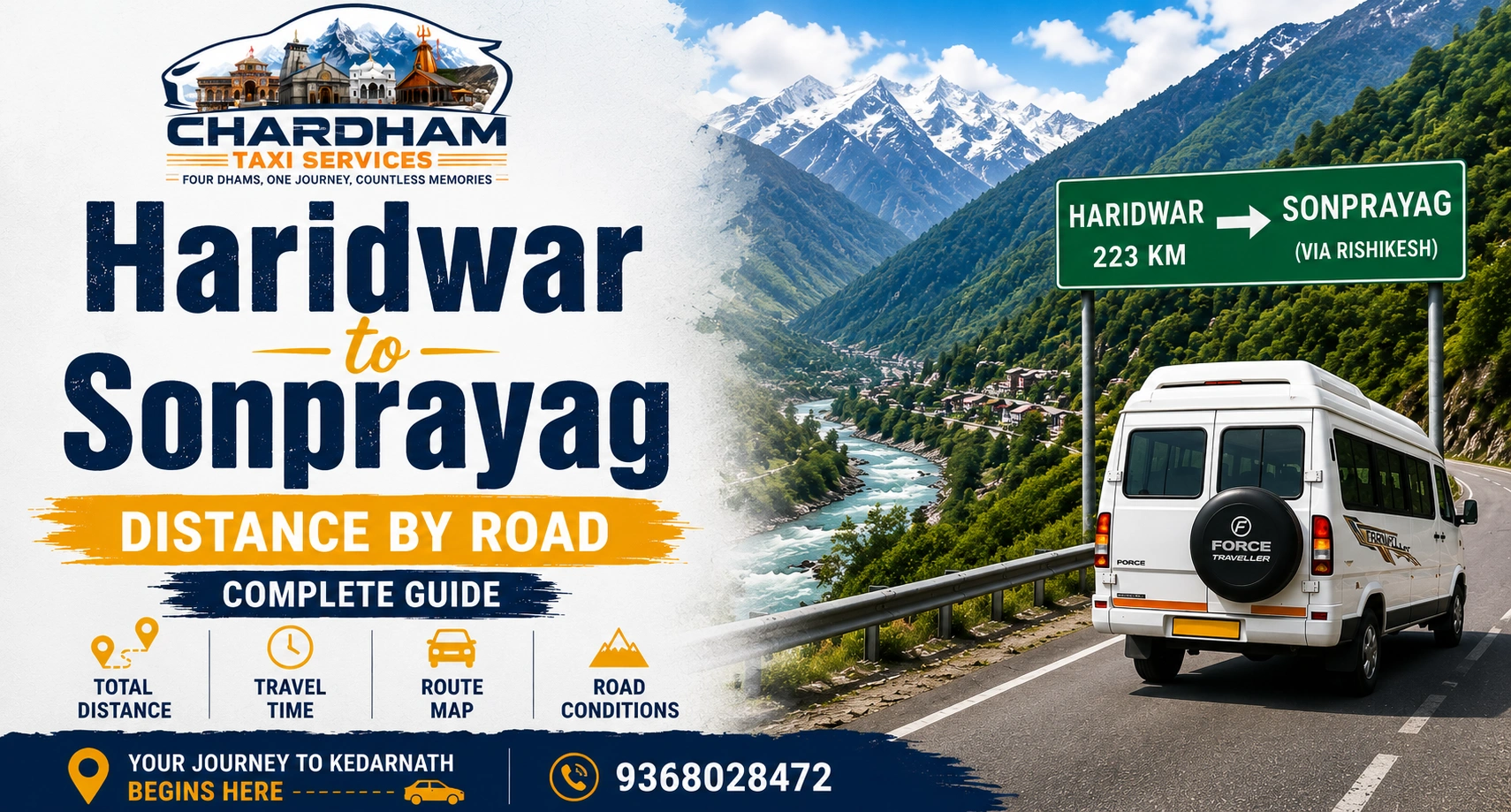 haridwar to sonprayag one-way taxi service