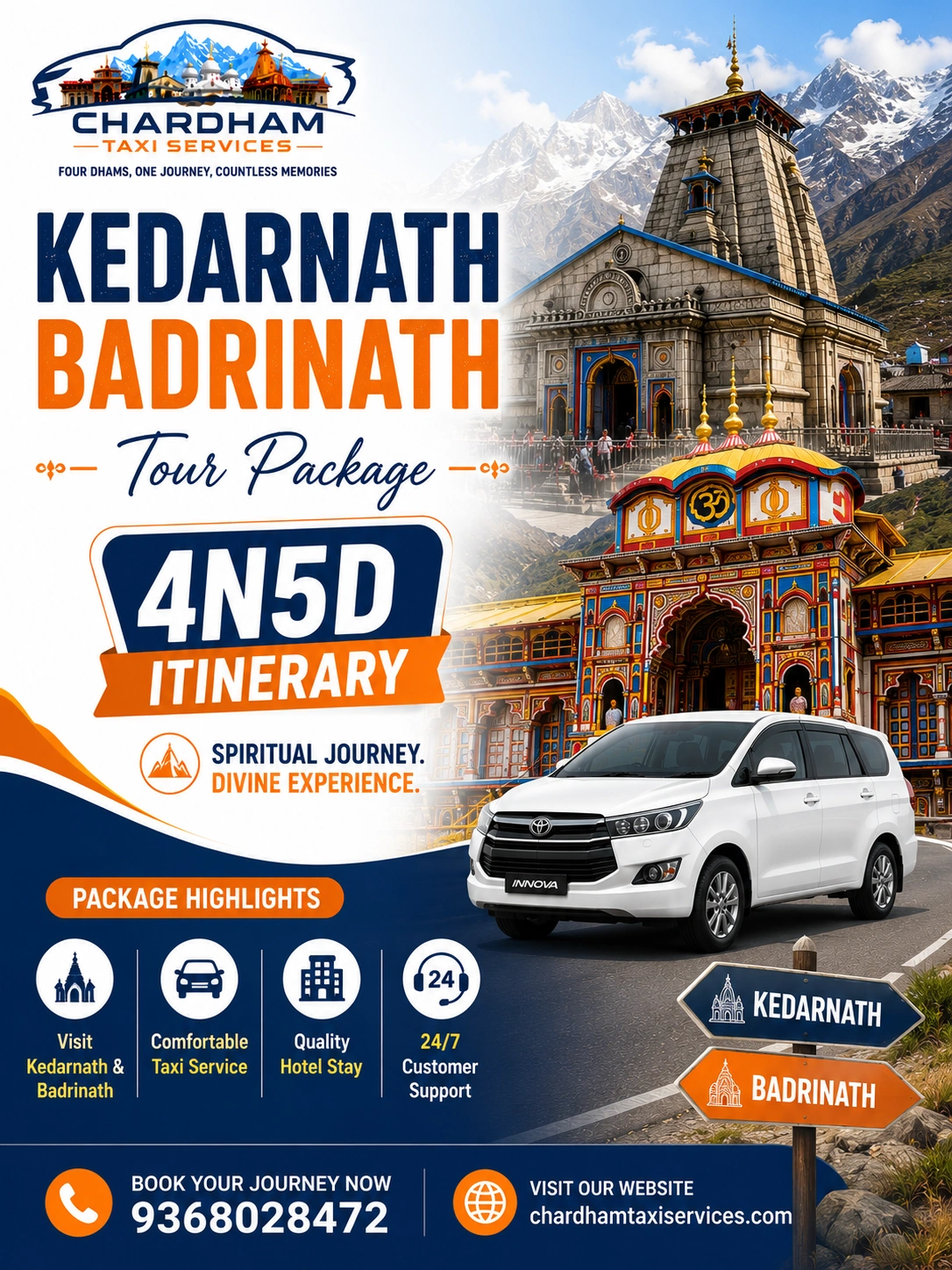 Kedarnath Badrinath tour package itinerary