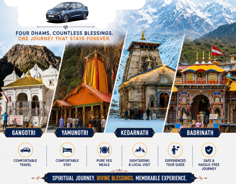 Char Dham Circuit — Kedarnath, Badrinath, Gangotri, Yamunotri