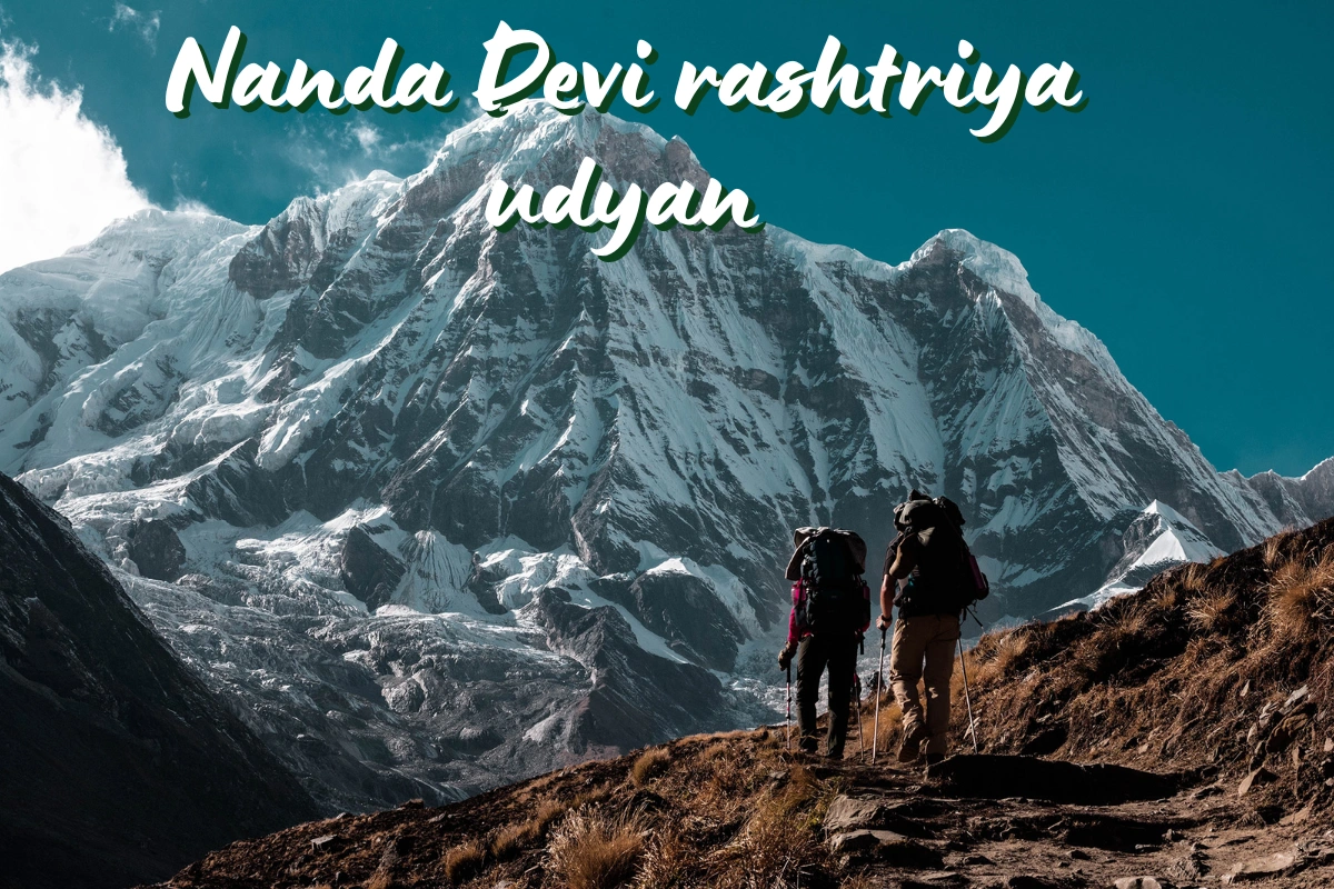 Nanda Devi peak rising above the national park's glacial basin