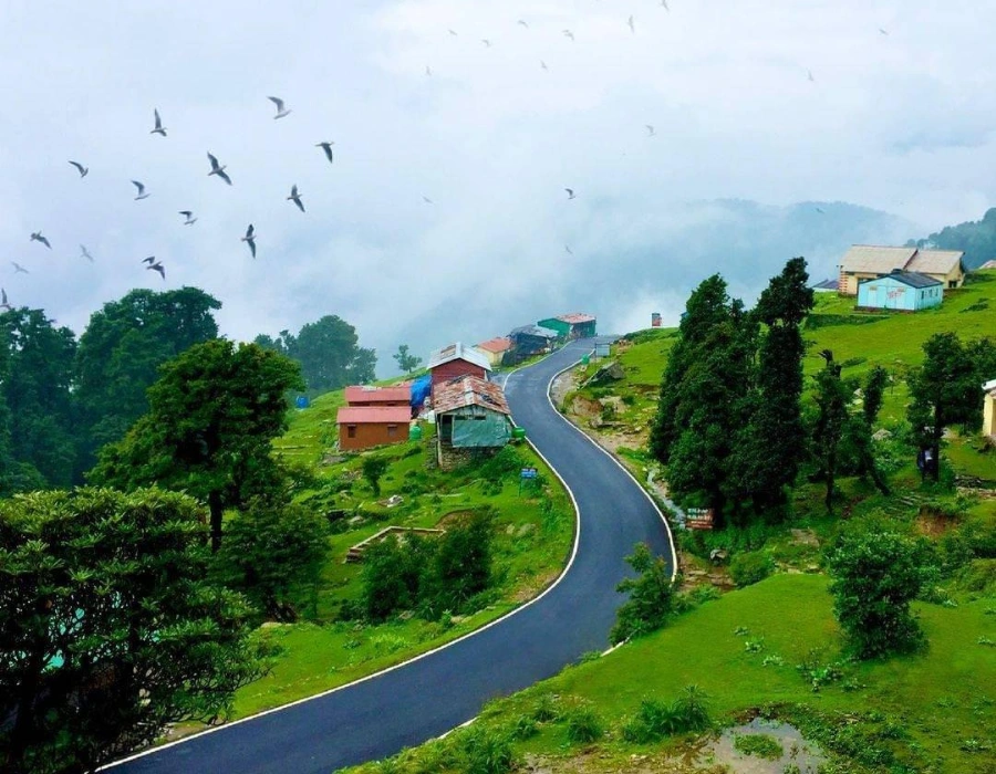 Chandrashila peak with Himalayan panorama