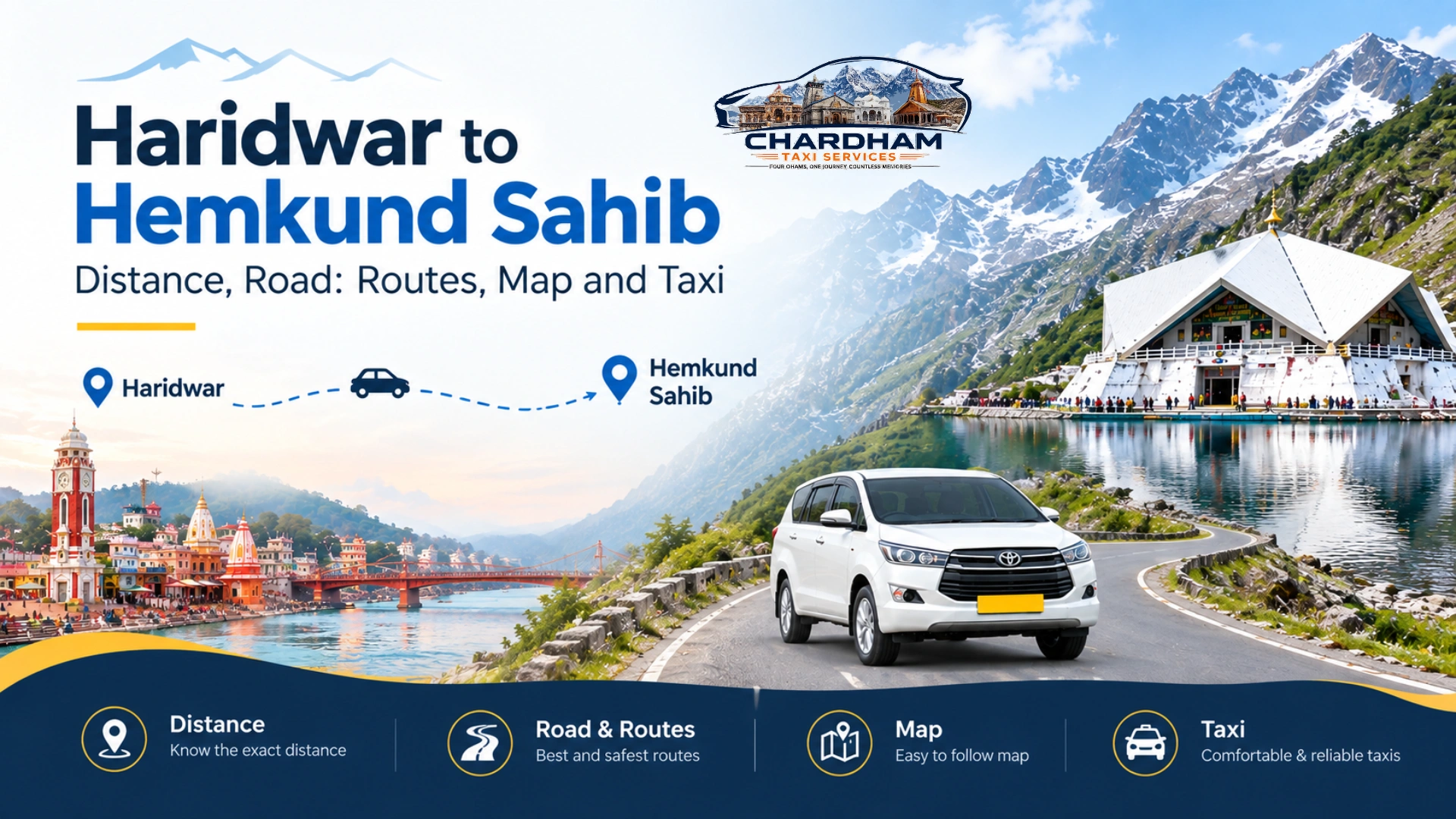 Haridwar to Hemkund Sahib Distance