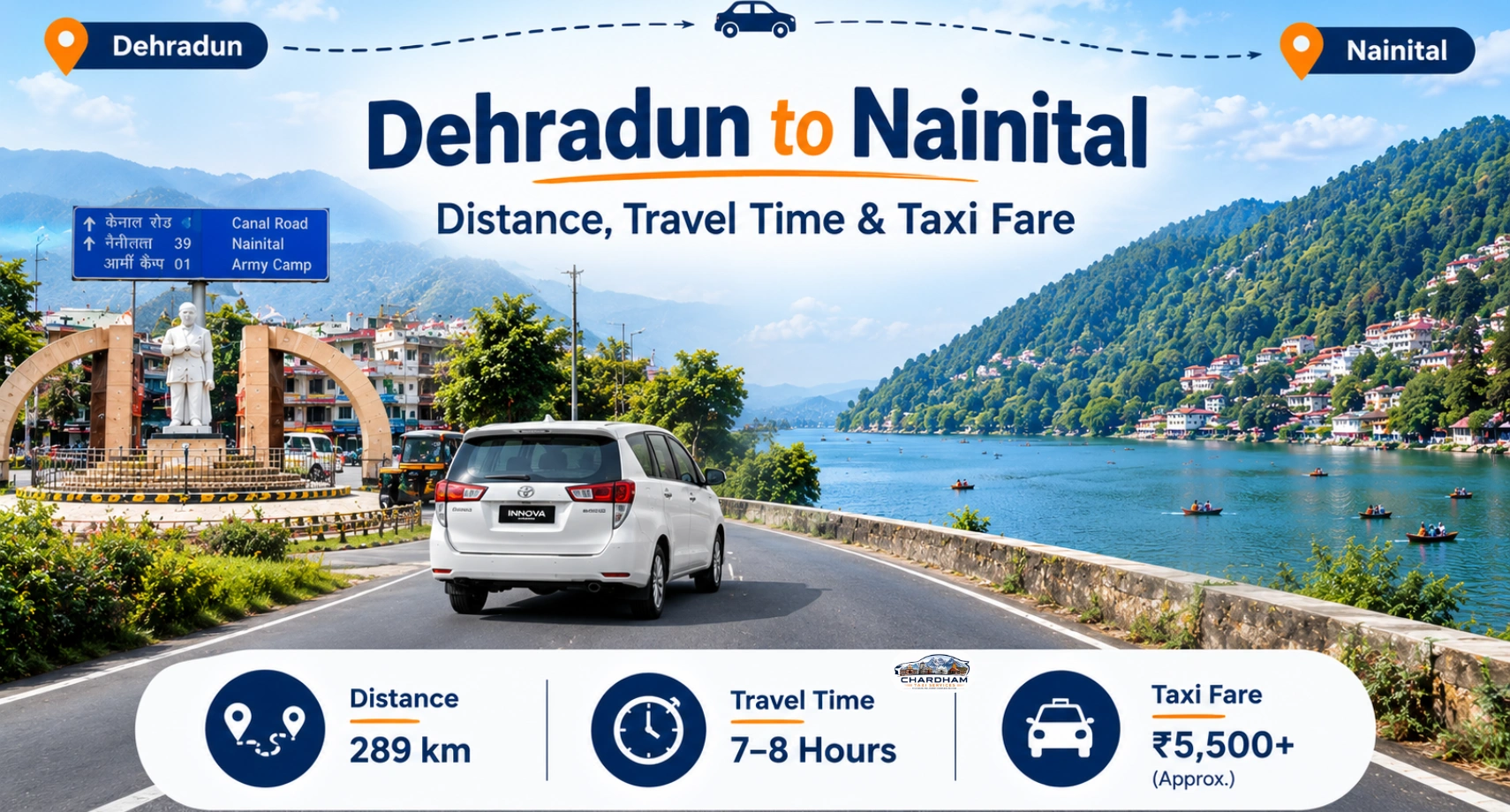 Dehradun to Nainital Distance