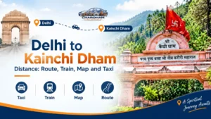 distance from kanchi dham to delhi