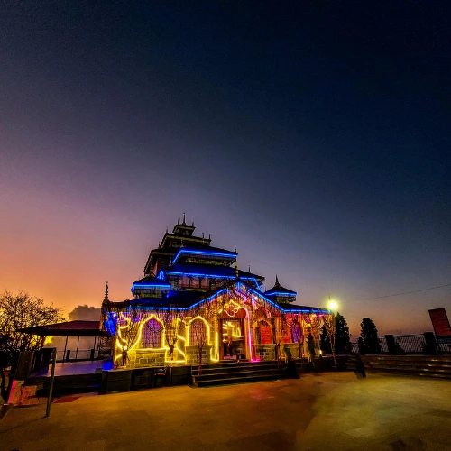 Surkanda Devi Temple near Kaddukhal, about 60 to 70 km from Dehradun